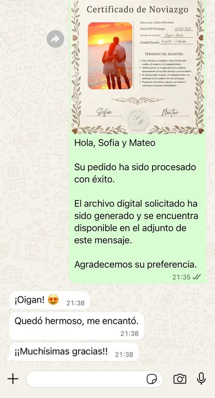 Entrega real por WhatsApp 3